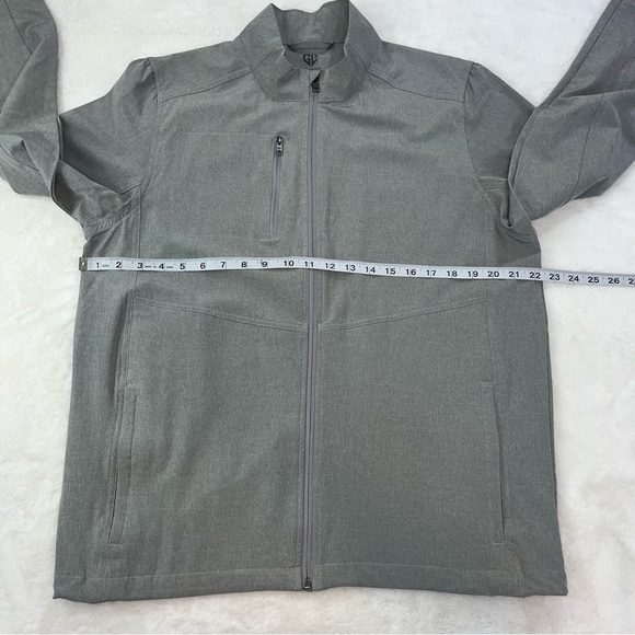 Graham Luxe Kash Heather Gray Jacket Ultimate Full Zip Performance Stretch Sz MD - Picture 9 of 10